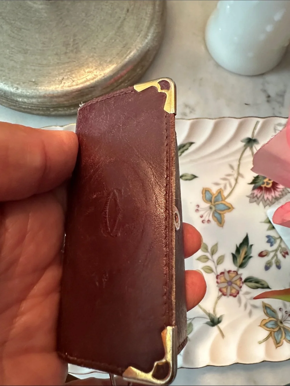 Vintage Cartier Burgundy Leather Key Holder